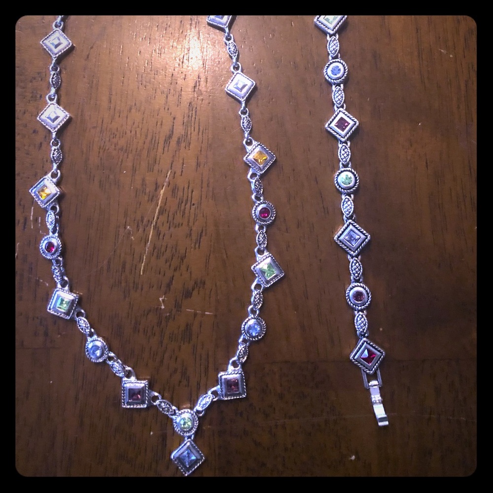 Costume Jewelry Necklace and Bracelet Set